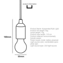 LED Hanging Light Bulb Battery Powered Colorful Pull Cord Bulbs (Black) Newly
