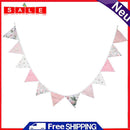12 Flags 3.2m Nordic Style Double-sided Print Cotton Fabric Bunting Pennant Flag