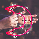 Handbell Tambourine Hand Percussion Accompaniment Musical Instrument Toys