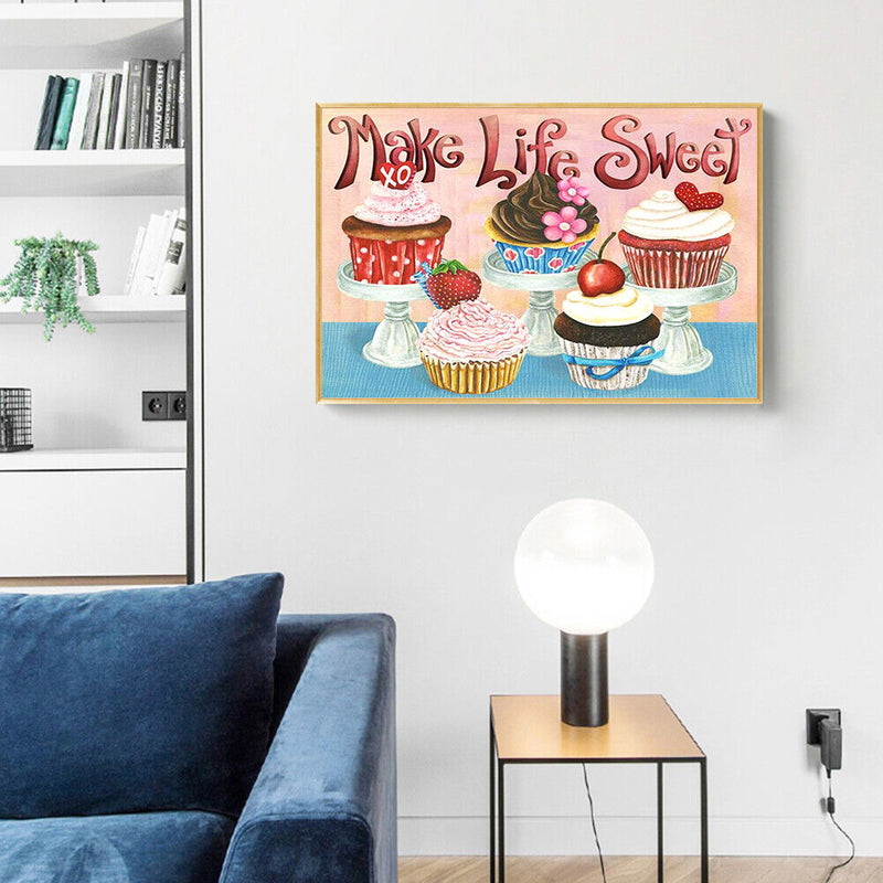 DIY Drill Point Handicraft Cartoon Cupcake Rhinestone Craft Diamond Painting Kit