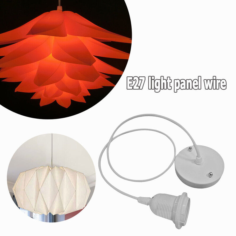 E27 Lamp Holder Ceiling Plate DIY Line Hanging Wire Pendant Cable Decor
