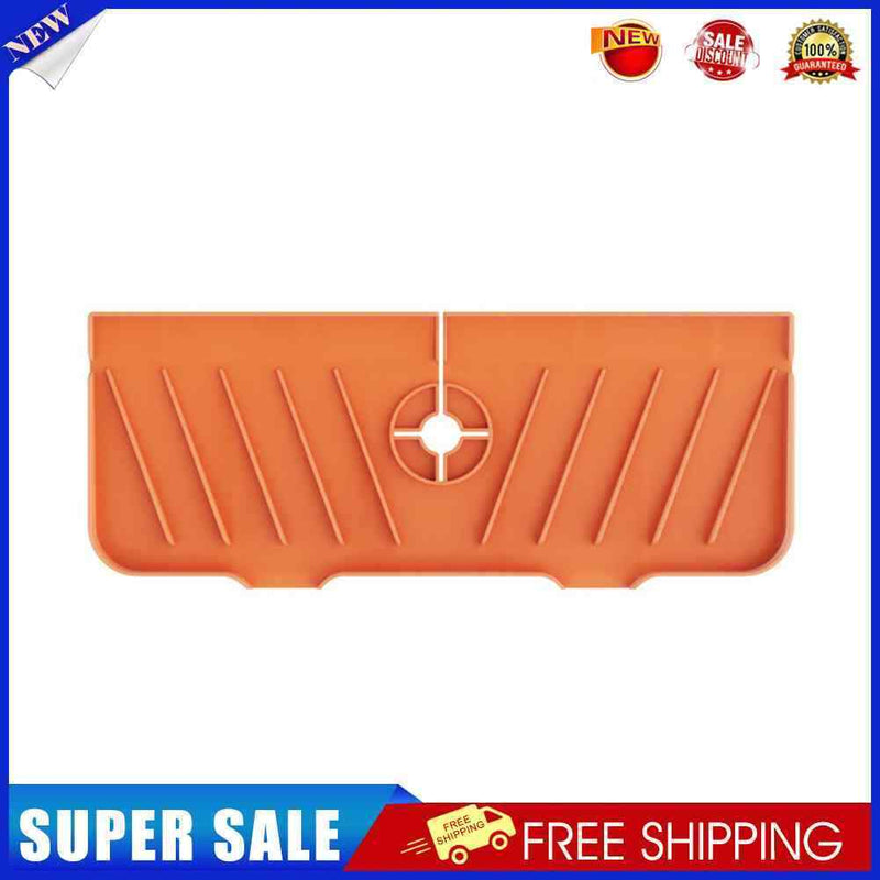 Mat Sink Splash Guard Water Catcher Drying Pads for Kitchen (Orange)