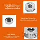 Stainless Steel Warmer Tea Coffee Teapot Candle Light Heater Holder Round Base