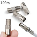 Satellite Coax Connector Aerial Male Adapter F-Type F Female To TV Male