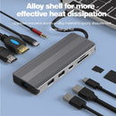 Jack USB Type-C Hub Gigabit Ethernet 8K Dual HDMI Docking Station For Laptop PC
