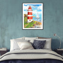 5D DIY Full Round Drill Diamond Painting Seaside Lighthouse Pattern Mosaic Ki