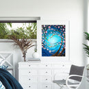 Peach Flower Oil Paint By Numbers Hand Painted Frameless Painting Home Ornament
