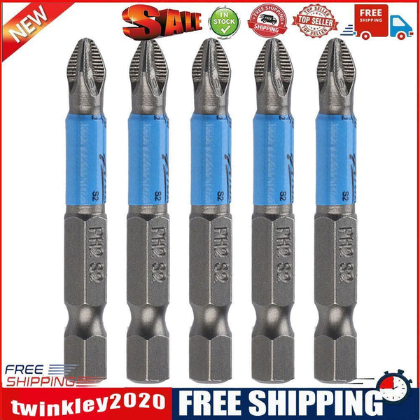 50mm PH2 S2 Cross Bit Drill Head Hex Shank Screwdriver Drill Bit (10pcs)