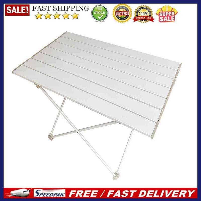 Outdoor Barbecue Picnic Hiking Table Portable Foldable Dinner Desk White