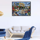 Old Buildings Oil Paint By Numbers Kits DIY Handpainted on Canvas Wall Art