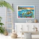 Sea Turtle 5D DIY Diamond Painting Rhinestone Full Round Drill for Room (J844