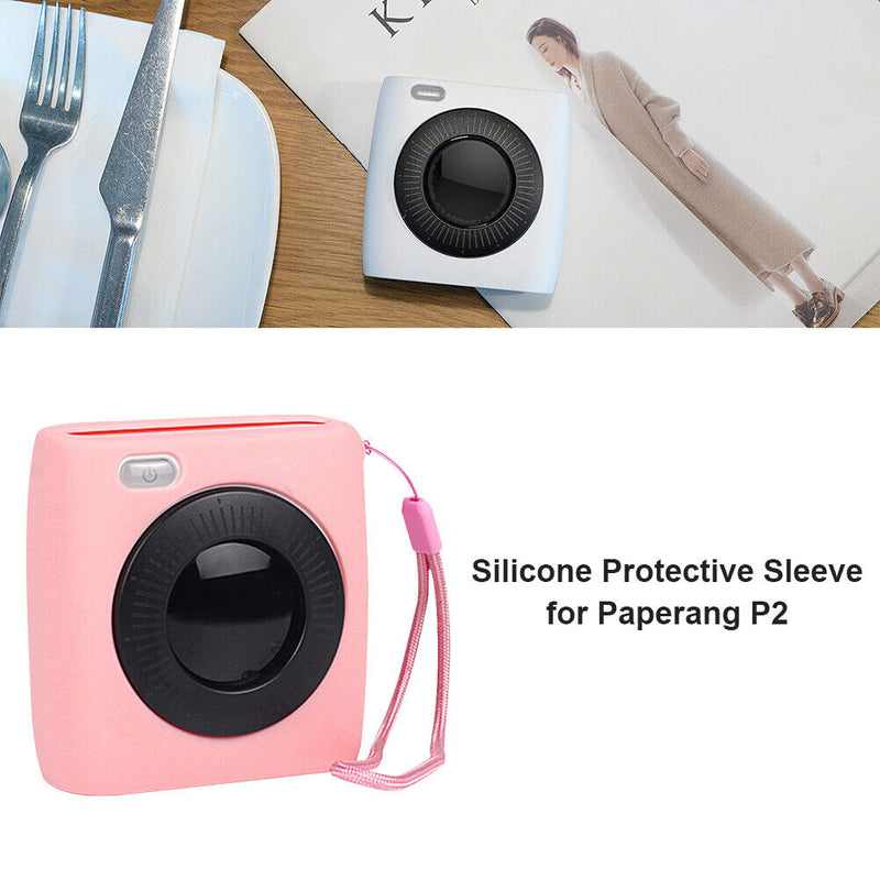 Silicone Protective Case Cover for Paperang P2 Mini Pocket Printer (Pink) Newly