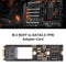 M.2 B-M Key NGFF to SATA3.0 7-Pin Adapter Card for 2242 2260 2280 SDD Connector