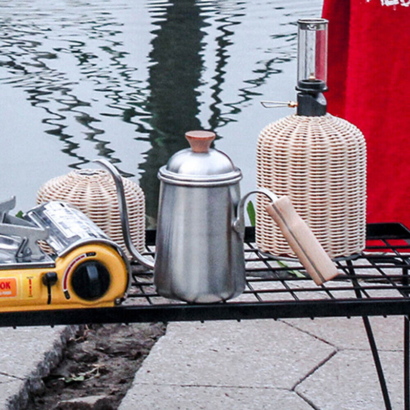 450g Gas Cylinder Cover Rattan Gas Tank Protector for Outdoor Camping Hiking