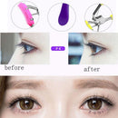 Colorful Eyelash Curler Tweezers Big Eye Curling  Clip with Comb Makeup Tool