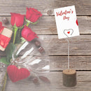 10pcs Wedding Photo Wooden Heart Seat Clips Table Card Picture Holder Party Prop