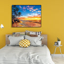 Painting By Numbers Kit DIY Beach Landscape Canvas Oil Art Picture Home Dec