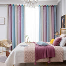 Gradient Hollow Star Curtain Full Blackout Window Blinds for Bedroom Home Decor