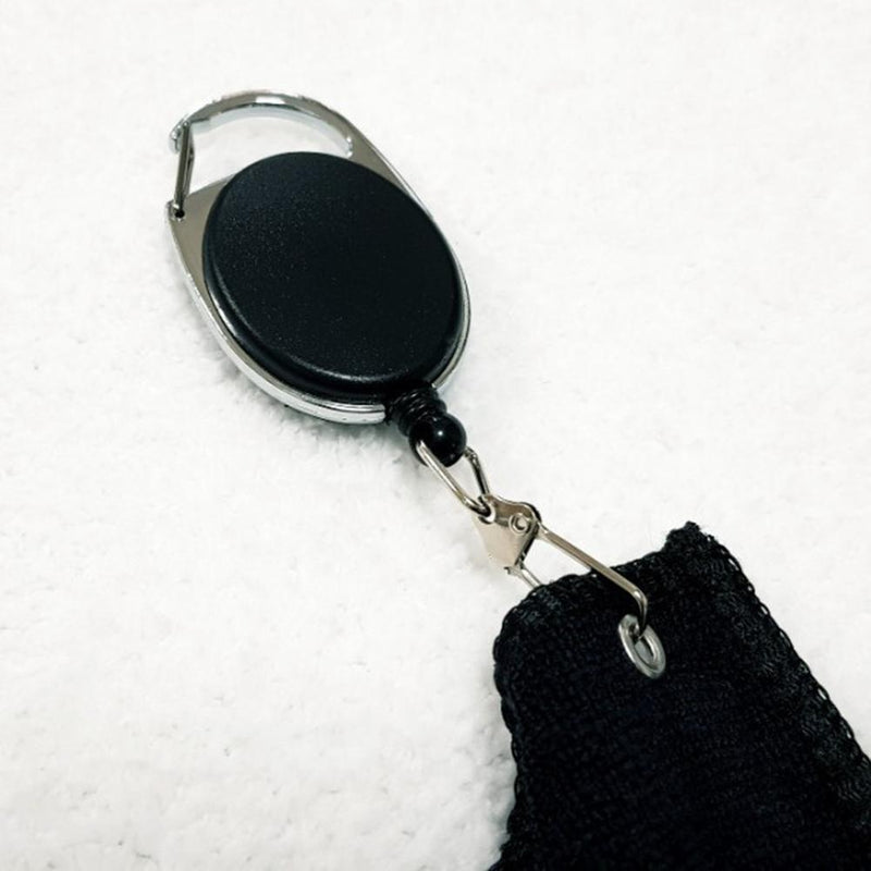 Golf Clubs Towel Black 25x25cm for Men Husband Boyfriend Dad Birthday Gifts