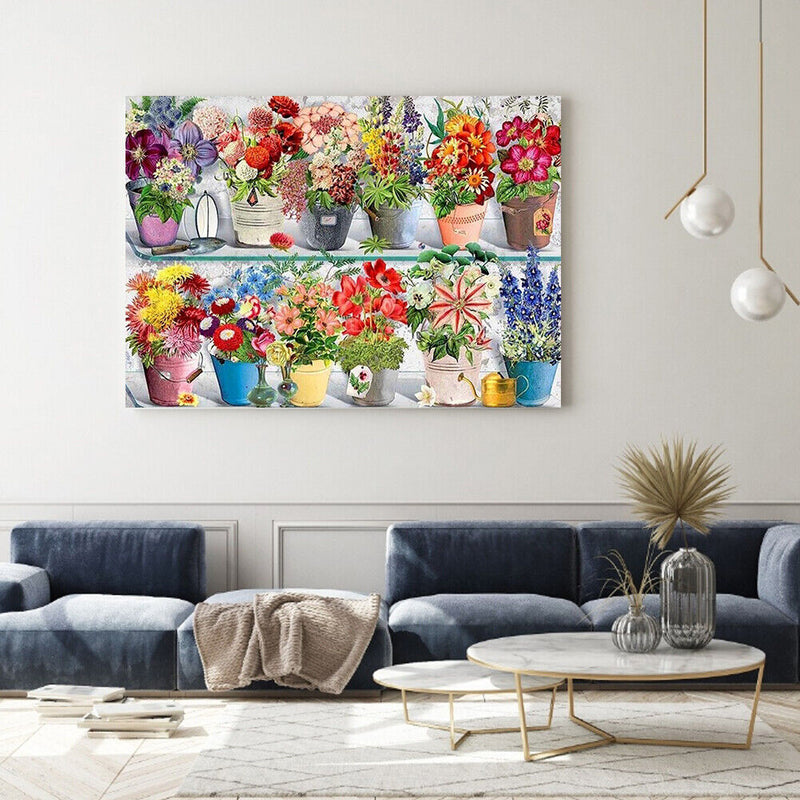 Potted Flower Oil Paint By Numbers Kits Coloring Drawing for Adults Children