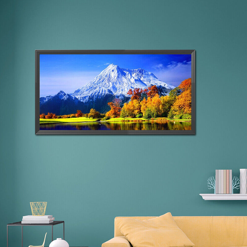 Diamond Painting Snow Mountain Lake Full Round Drill Picture of Rhinestone