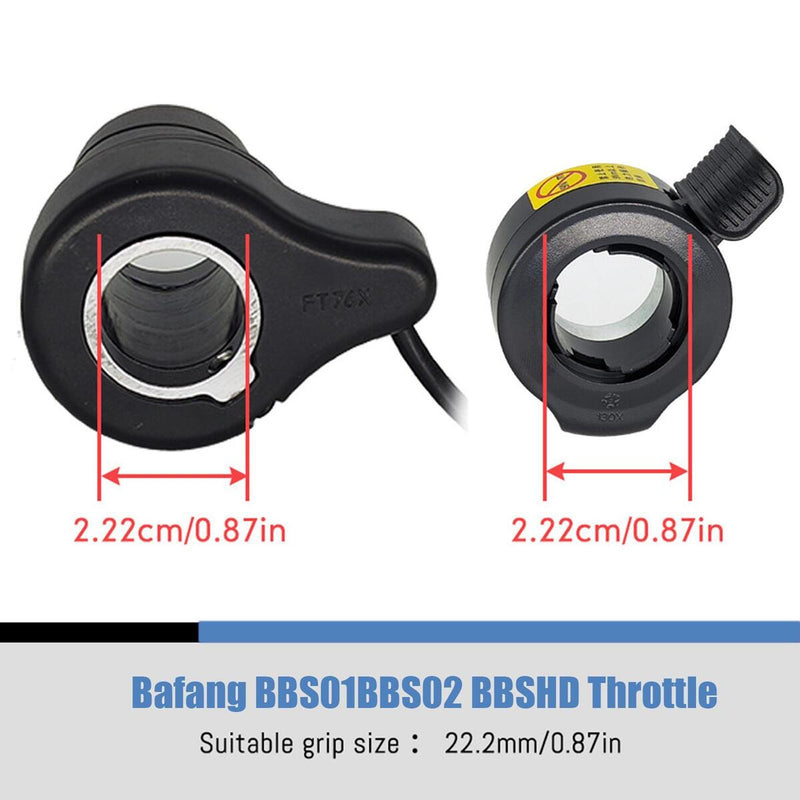 20X Bike Half Twist Throttle Grip 22.2mm with Cable for Electric Bike E-bike,`