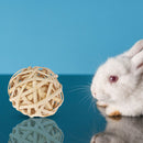 Small Animal Chew Grass Ball Pet Hamster Molar Tooth Clean Balls (Rattan)