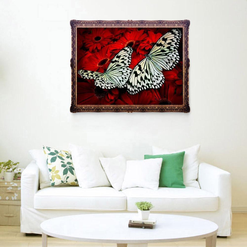 5D Butterfly Flower Diamond Painting Embroidery DIY Cross Stitch Home Decor