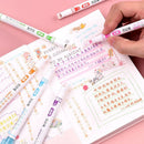 Marking Wavy Roller Curve Pen Highlighter Lace Outline Pen Fluorescent Pen
