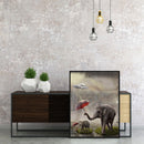 Frameless Painting By Numbers Elephants DIY Handmade Art Drawing On Canvas Craft