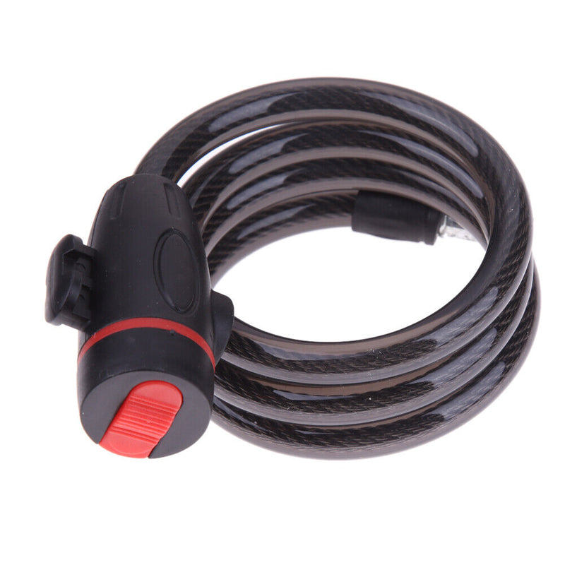 Universal Anti-Theft Steel Spiral Cable Motorcycle Lock Bicycle Lock with Sch