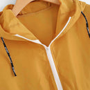 Breathable Long Sleeve Leisure Women Coats Front Zipper Sports Tops