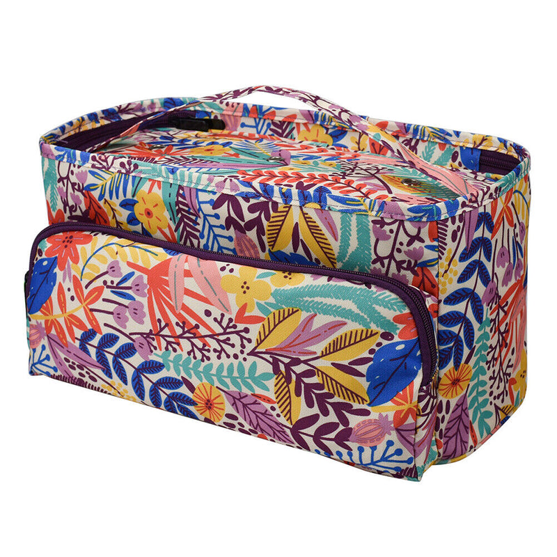 Oxford Cloth Printing Wool Crochet Storage Tote Knitting Yarn Bag (C Leaf) Newly