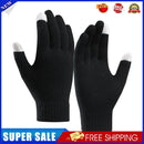 Full Finger Knitted Gloves Men Women Bike Warm Touch Screen Mittens (Black)