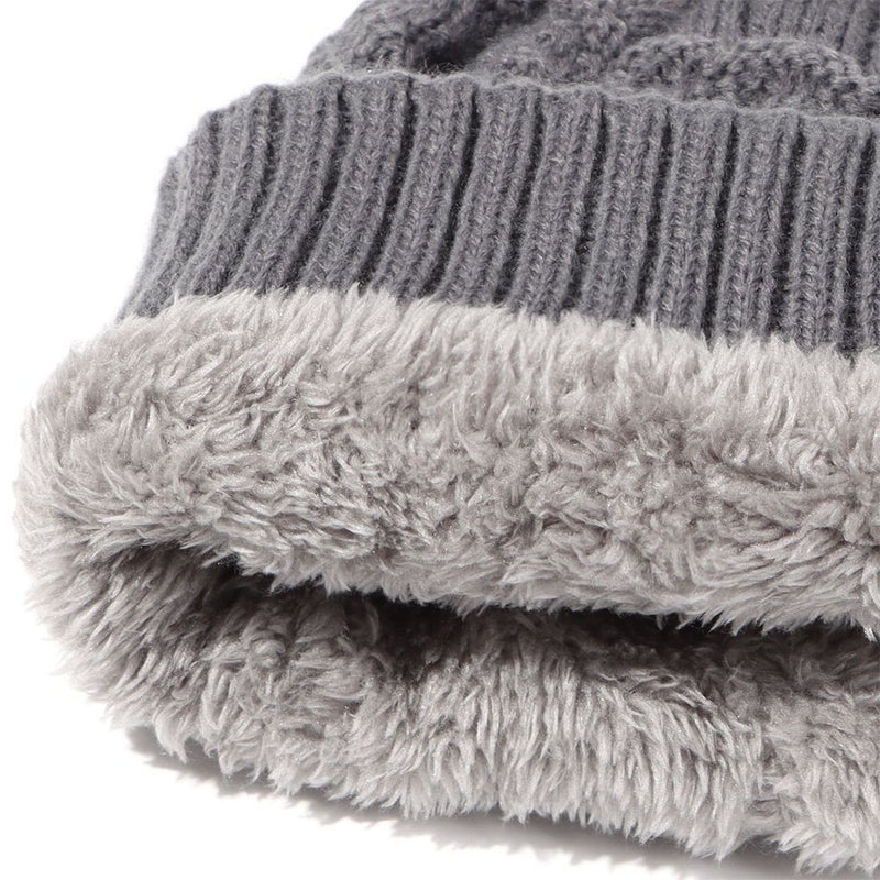 Windproof Neck Warmer Beanie Hat Neck Scarf Knitted Hat Muffler Hat Scarf Set