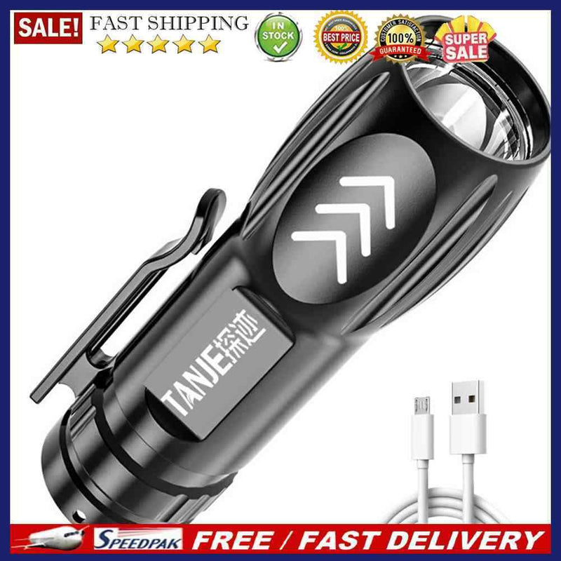 Rechargeable Portable LED Flashlight Powerful Torch for Outdoor Hiking Camp