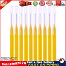 8pcs/Pack I Type Interdental Brushes Dental Cleaning Massage Tool(Yellow) Newly