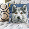 6CT Pillow Cover Kits Stamped DIY Husky Dog Embroidery Cross Stitch Pillowcase
