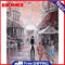 DIY Digital Picture Street Girl Frameless Painting By Number Handicraft Craft