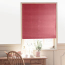 Half Blackout Pleated Blinds Self-Sticky Windows Curtains Balcony Shades Red