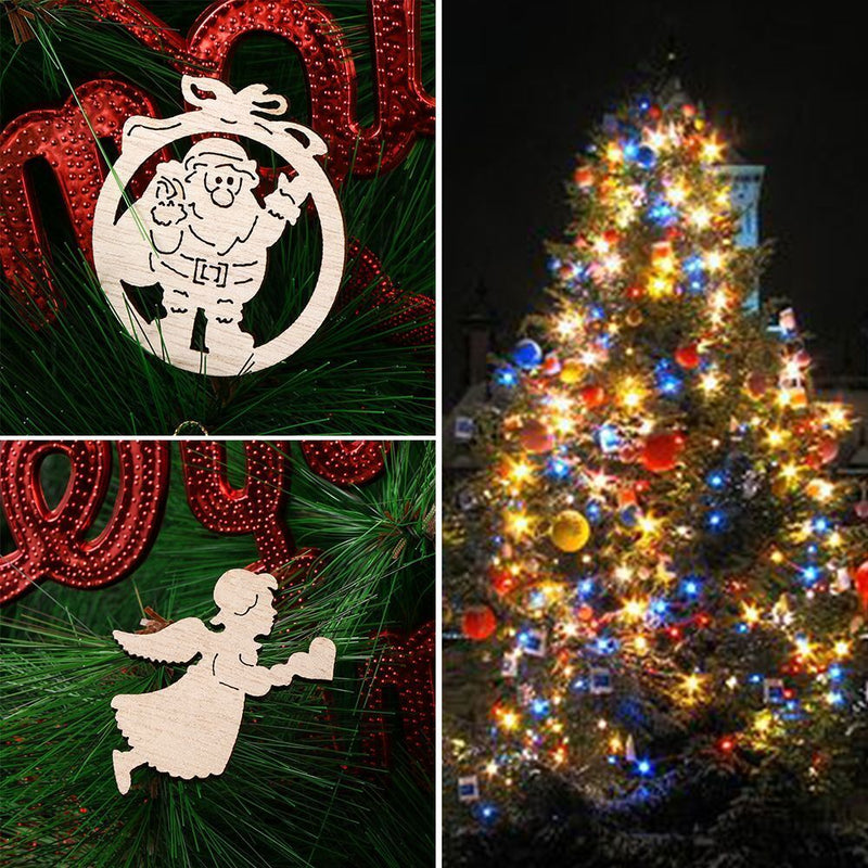 DIY Crafts Christmas Snowflake Hanging Ornaments Xmas Decoration Santa Claus