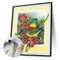 Flower Bird Oil Paint By Numbers Kit DIY Acrylic Painting Wall Art Picture Cr