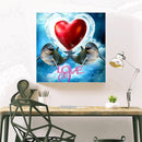 DIY Full Round Drill Rhinestone Diamond Painting Love Dolphin Handwork Home Art