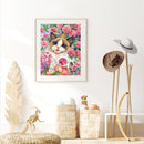 40x56cm Cross Stitch Full Embroidery Kit Cat Animal Stamped Home Art Decoration