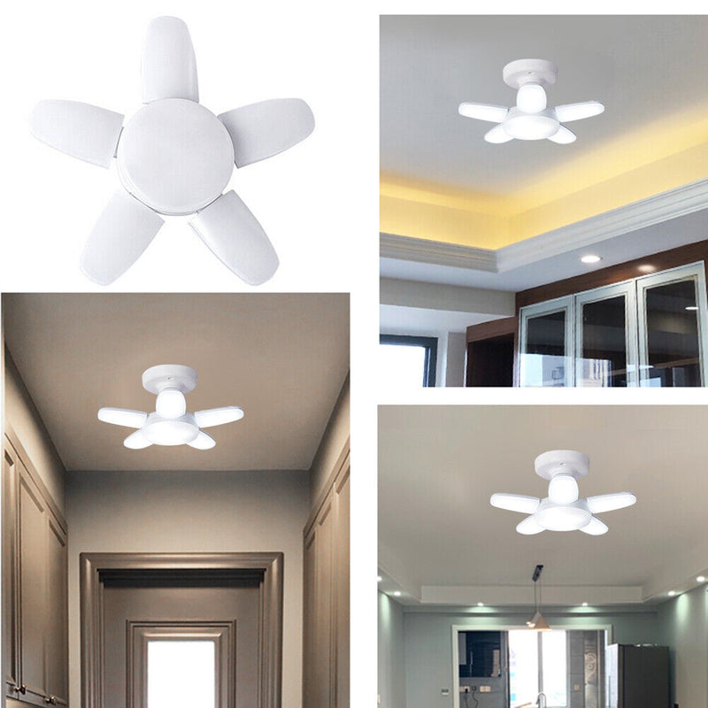 5+1 Leaves E27 Folding Garage Leaf Light Mini LED Household Bulb (165-265V)