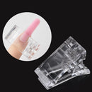 Transparent Manicure Art Builder Clamps Nail Tips Clips for False Nail Fixation