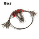Steel String Leader Trace With Snap Rope Wire Fishing Wire Line Safety Snaps