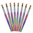 UV Gel Flower Drawing Pen Nail Painting Brush Set Acrylic Nail Art Brush