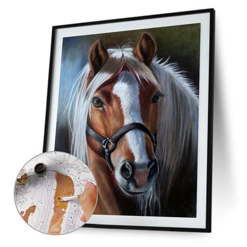Wild Animal Oil Paint by Numbers Hand Painted Frameless Picture Home Ornament