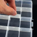 15 Slots Transparent Plastic Fishing Lure Box Fishing Tackle Storage Box